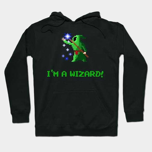 I'm a Wizard green Hoodie by Mamon